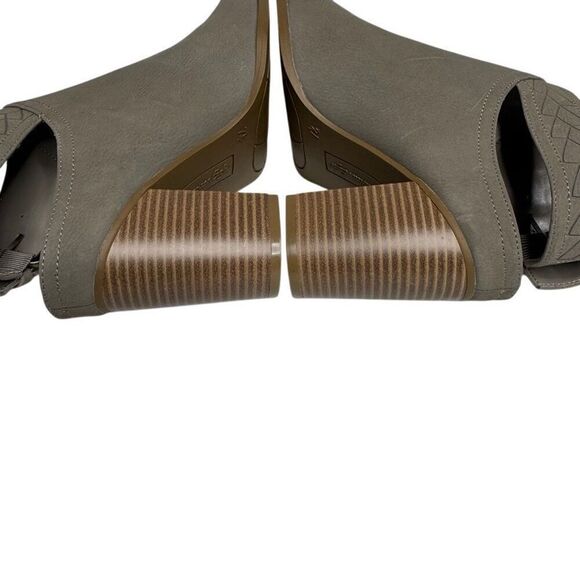 American Eagle taupe sling back buckle mule ankle boots size 7.5 - Picture 9 of 13